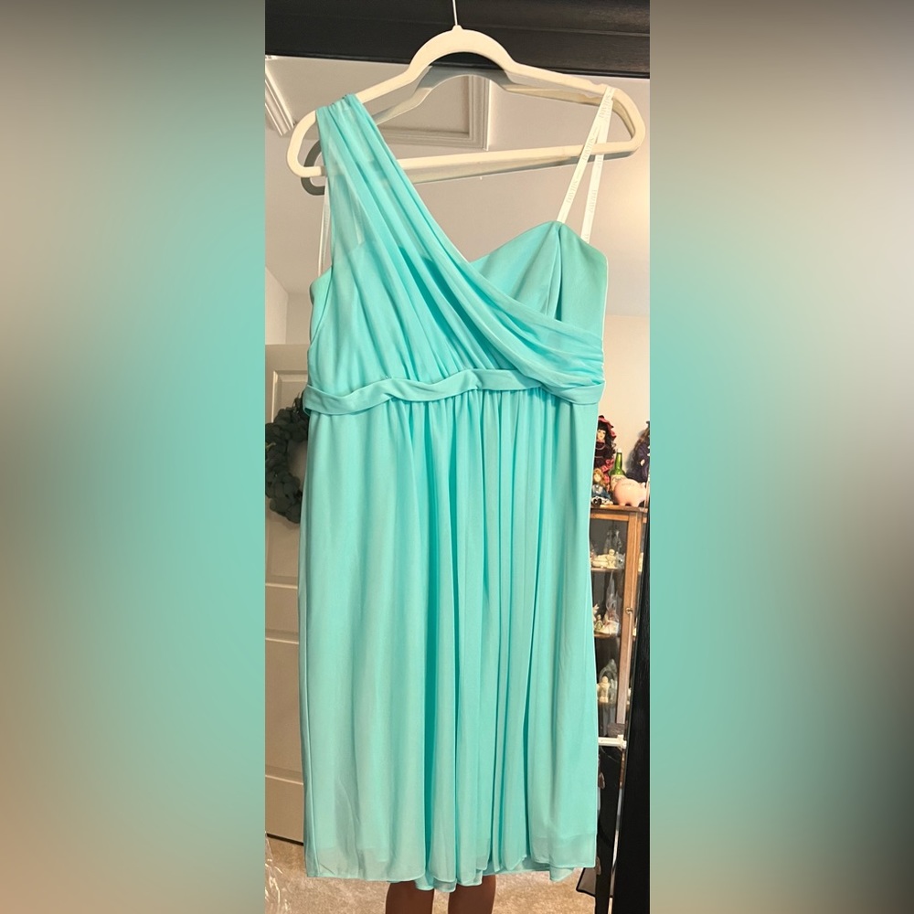 David’s Bridal One Shoulder Dress size 14